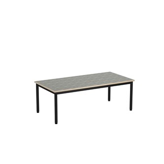 Bord 12:38 akustikk linoleum 140x80 cm svart stativ