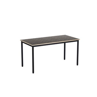 Bord 12:38 akustikk linoleum 140x80 cm svart stativ
