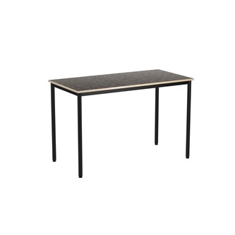 Bord 12:38 akustikk linoleum 140x80 cm svart stativ