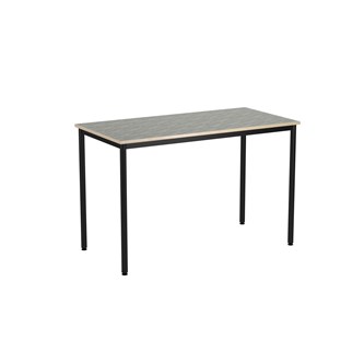 Bord 12:38 akustikk linoleum 140x80 cm svart stativ