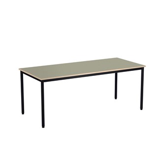 Bord 12:38 akustikk linoleum 180x80 cm svart