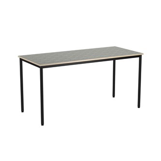 Bord 12:38 akustikk linoleum 180x80 cm svart