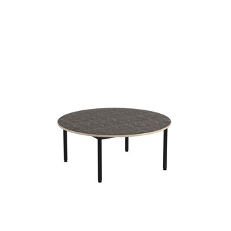 Bord 12:38 akustikk optimal linoleum rundt Ø120 cm svart