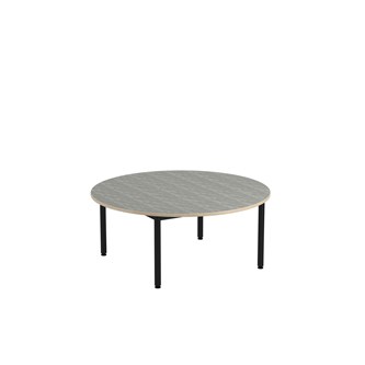 Bord 12:38 akustikk optimal linoleum rundt Ø120 cm svart