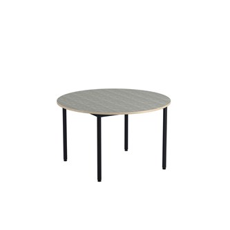 Bord 12:38 akustikk optimal linoleum rundt Ø120 cm svart