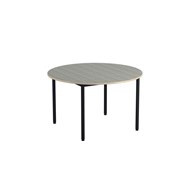 Bord 12:38 akustikk optimal linoleum rundt Ø120 cm svart