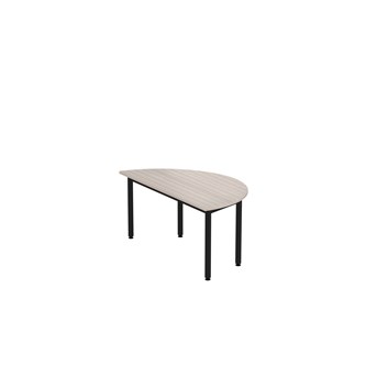 Bord 12:38 FSC akustikk laminat halvrundt 120-60 cm svart