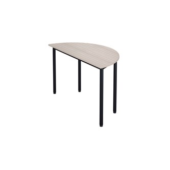 Bord 12:38 FSC akustikk laminat halvrundt 120-60 cm svart