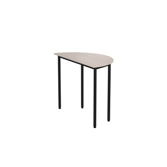 Bord 12:38 FSC akustikk laminat halvrundt 120-60 cm svart
