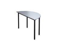 Bord 12:38 FSC akustikk laminat halvrundt 120-60 cm svart