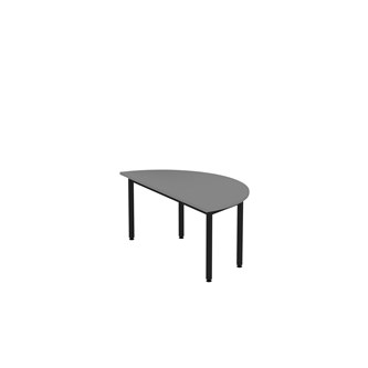 Bord 12:38 FSC akustikk laminat halvrundt 120-60 cm svart