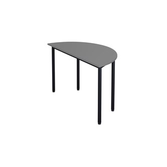 Bord 12:38 FSC akustikk laminat halvrundt 120-60 cm svart
