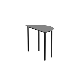 Bord 12:38 FSC akustikk laminat halvrundt 120-60 cm svart