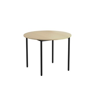 Bord 12:38 FSC akustikk optimal laminat rundt Ø120 cm svart