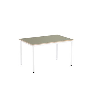 Bord 12:38 akustikk linoleum 120x80x72 cm hvitt