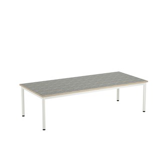 Bord 12:38 akustikk linoleum 180x80 cm hvitt