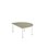 Bord 12:38 akustikk optimal linoleum halvrundt 120-90 cm hvitt