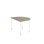 Bord 12:38 akustikk optimal linoleum halvrundt 120-90 cm hvitt