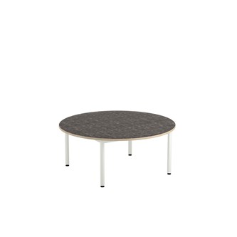 Bord 12:38 akustikk linoleum rundt Ø120 cm hvitt