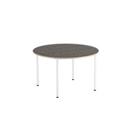 Bord 12:38 akustikk linoleum rundt Ø120 cm hvitt