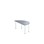 Bord 12:38 FSC akustikk optimal laminat halvrundt 120-60 cm hvitt