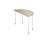 Bord 12:38 FSC akustikk optimal laminat halvrundt 120-60 cm hvitt