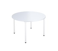 Bord 12:38 FSC akustikk optimal laminat rundt Ø120 cm hvitt
