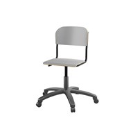 Stol Matte FSC 38/51 cm gas LS svart inkl. fotring og opphengsbeslag