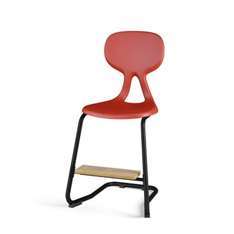 Stol Poly C medium 45 cm  fotstøtte svart