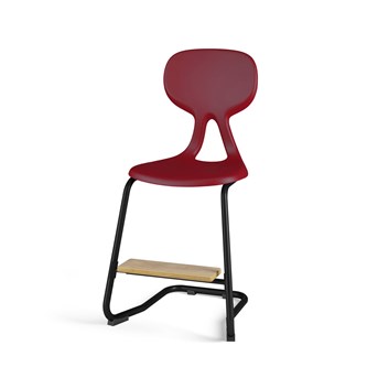 Stol Poly C medium 45 cm  fotstøtte svart