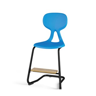 Stol Poly C medium 45 cm  fotstøtte svart