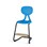 Stol Poly C medium 45 cm  fotstøtte svart