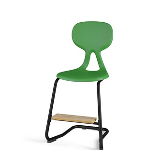 Stol Poly C medium 45 cm  fotstøtte svart