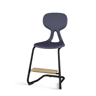 Stol Poly C medium 45 cm  fotstøtte svart