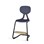 Stol Poly C medium 45 cm  fotstøtte svart