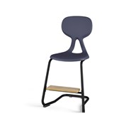 Stol Poly C medium 45 cm  fotstøtte svart