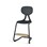 Stol Poly C medium 45 cm  fotstøtte svart