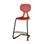 Stol Poly C medium 50 cm  fotstøtte svart