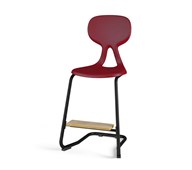Stol Poly C medium 50 cm  fotstøtte svart