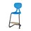 Stol Poly C medium 50 cm  fotstøtte svart