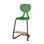 Stol Poly C medium 50 cm  fotstøtte svart