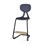 Stol Poly C medium 50 cm  fotstøtte svart