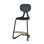 Stol Poly C medium 50 cm  fotstøtte svart