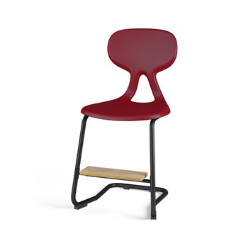 Stol Poly C large 45 cm fotstøtte svart