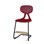 Stol Poly C large 45 cm fotstøtte svart