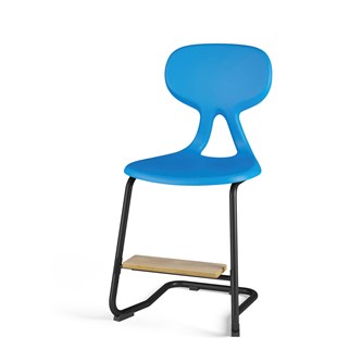 Stol Poly C large 45 cm fotstøtte svart
