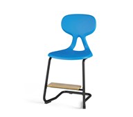 Stol Poly C large 45 cm fotstøtte svart