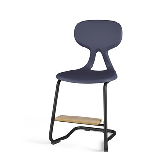 Stol Poly C large 45 cm fotstøtte svart