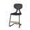 Stol Poly C large 45 cm fotstøtte svart