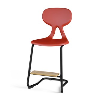 Stol Poly C large 50 cm fotstøtte svart